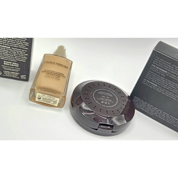 Laura Mercier Flawless Perfecting Foundation & Smooth Finish Powder ~ NEW ~ 1N2 - Picture 4 of 5